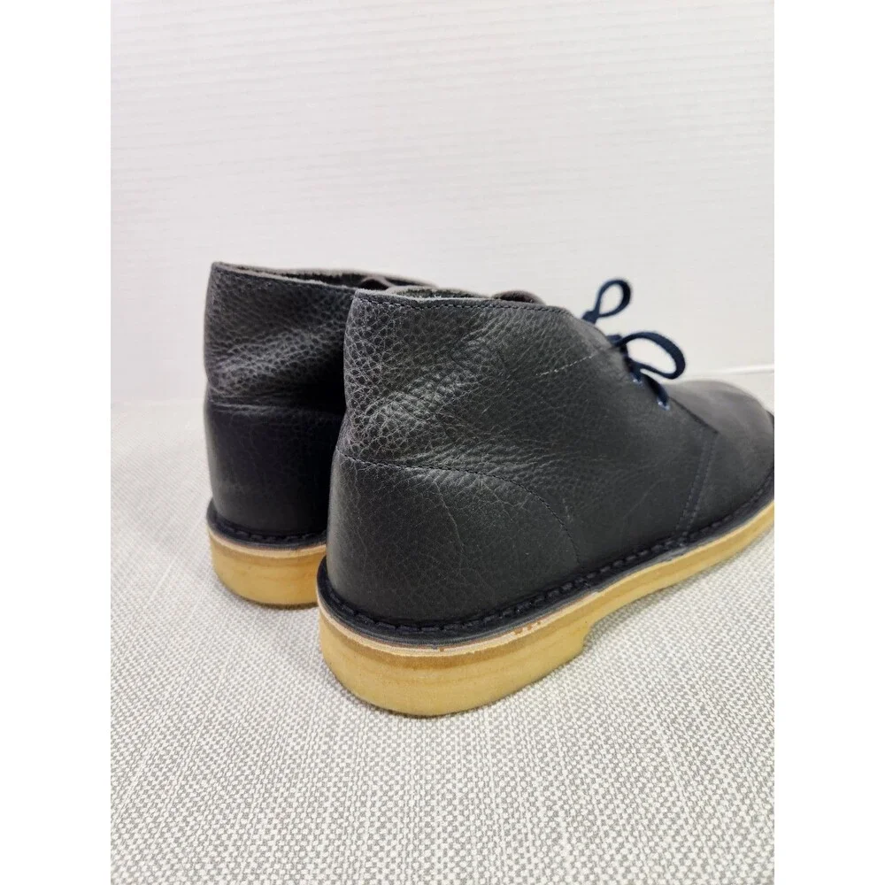 Clarks Originals 7.5 M Desert Boots Navy Blue Leather Chukka Crepe Soles 12780